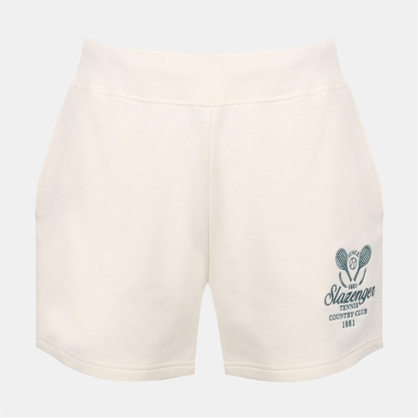 Slazenger Women's Fleece Jogger Shorts White