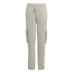 adidas Utility Fleece Cargo Joggers Juniors Grey/Coral