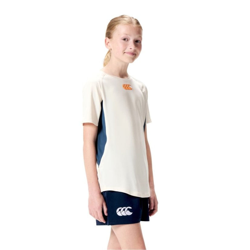 Canterbury Unisex Kids' Vapodri Super Light Training T-Shirt Grey/ Navy