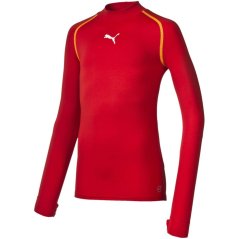 Puma (5) Tb Ls Tee Warm (Vent) Juniors Red