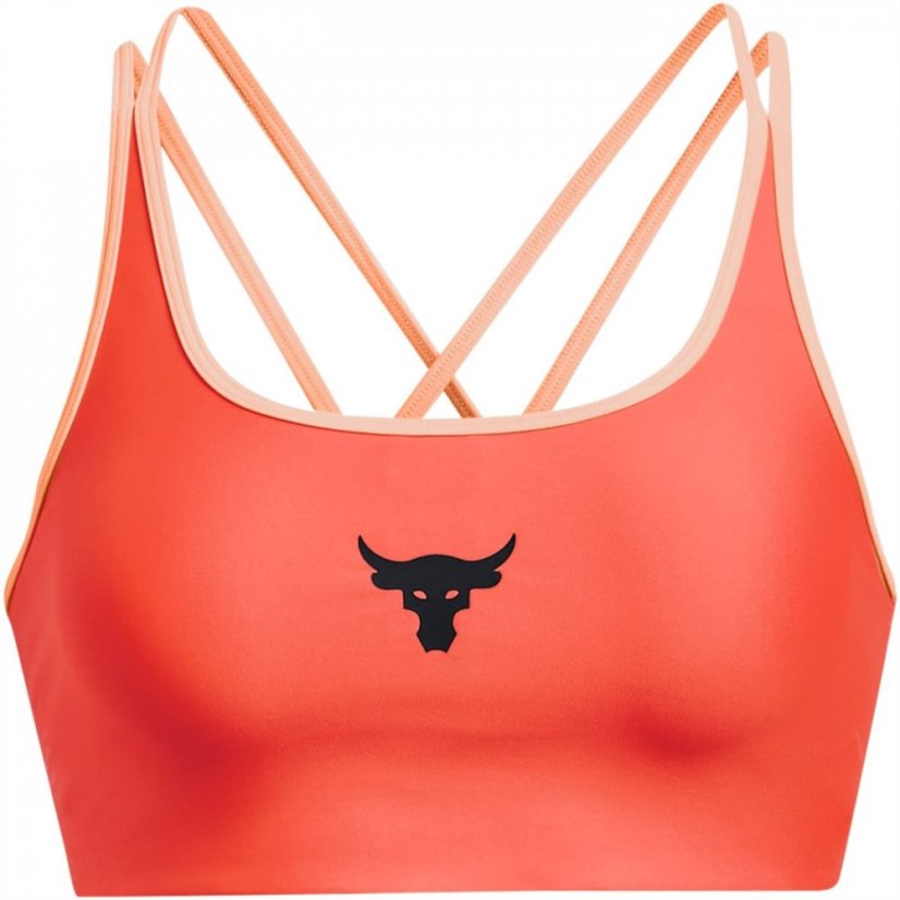 Under Armour Armour Pjt Rock Crsbck Sld Bra Fam Medium Impact Sports Womens After Burn