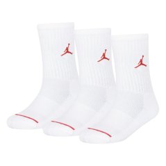 Air Jordan 3 Pack Crew Socks Juniors White