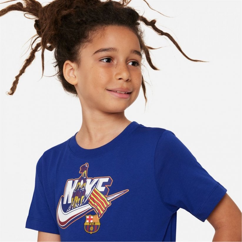 Nike Barcelona Futura T-shirt 2023 2024 Juniors Blue