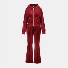 Miso Velour Tracksuit Burgundy