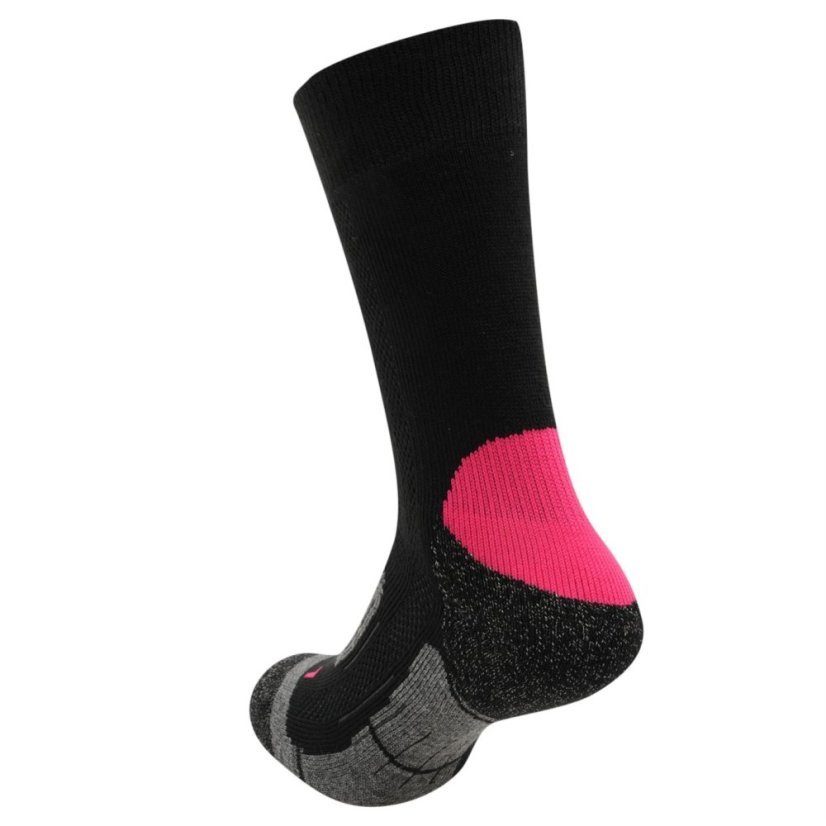 Karrimor 2Pk Trekking Socks Ladies Black/Fucshia