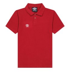 Umbro Essential Polo Juniors Verm / White