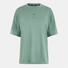 Puma Women's Hyrox Short-Sleeve Performance Gym Top Eucalyptus