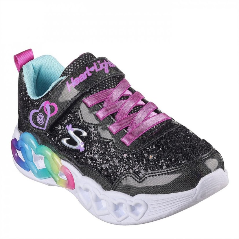 Skechers Infinite Heart Lights - Fresh Love Black Turquise