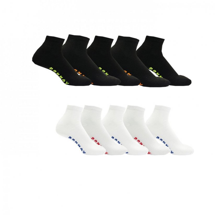 Donnay 10 pack trainer socks plus size mens Bright Asst