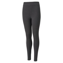 Puma Logo Leggings Junior Girls Dark Grey