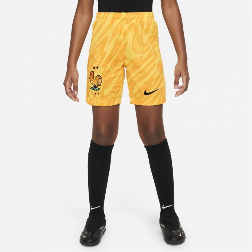 Nike France Goalkeeper Shorts 2024 Juniors Tour Yellow