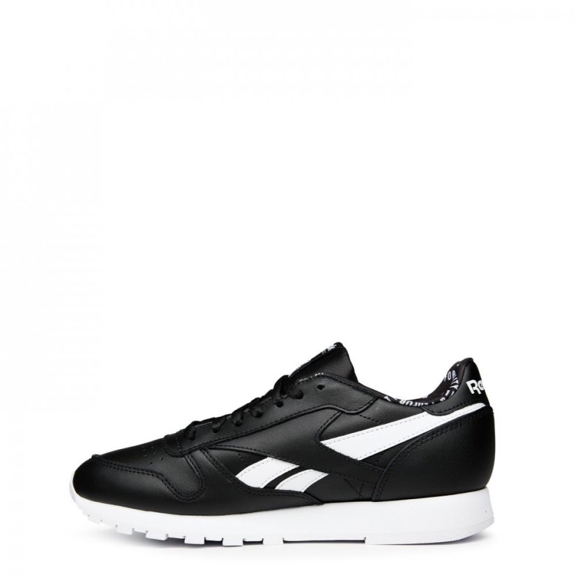 Reebok Classic Leather Mens Trainers Black/White - Veľkosť: 8.5 (42.5)