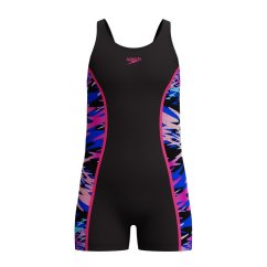 Speedo Kids' Hb Legsuit One Piece Swimsuit Anth/Pink