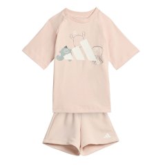 adidas Kids' Top and Trouser Set Blush Pink/Whit