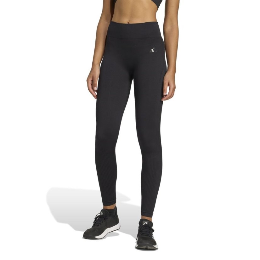 adidas Workout Essentials Full-Length Knit Leggings Womens Black