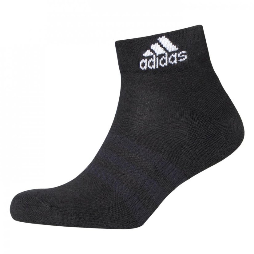 adidas Ankle Socks 3 Pack Gry/Blk/Wht