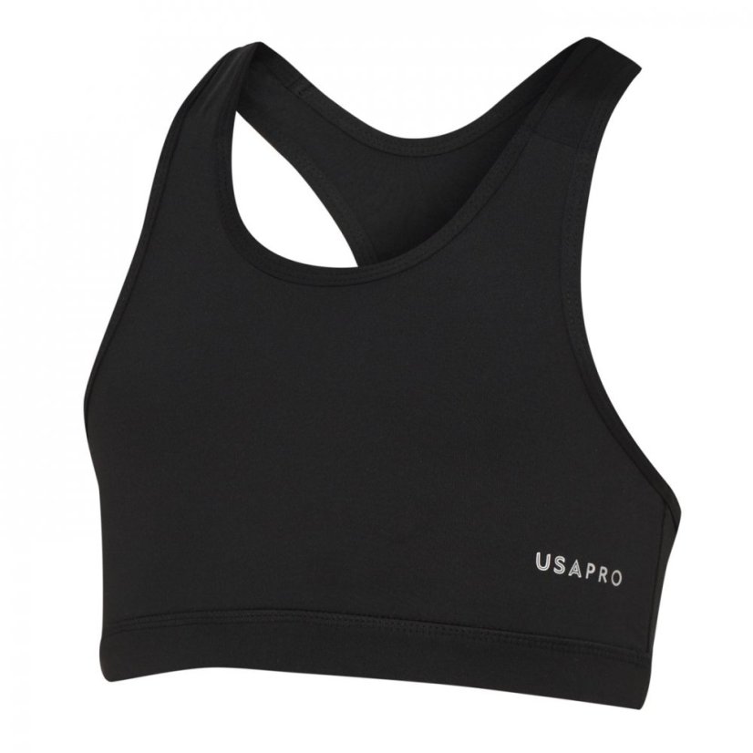 USA Pro Fitness Crop Top Junior Girls Black