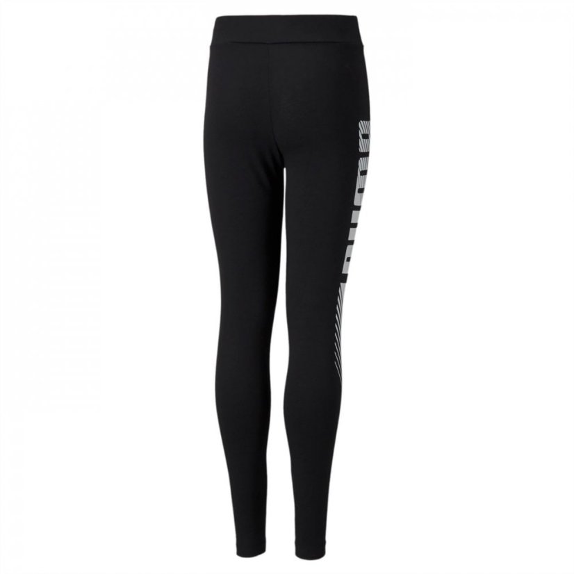 Puma Logo Leggings Junior Girls Black