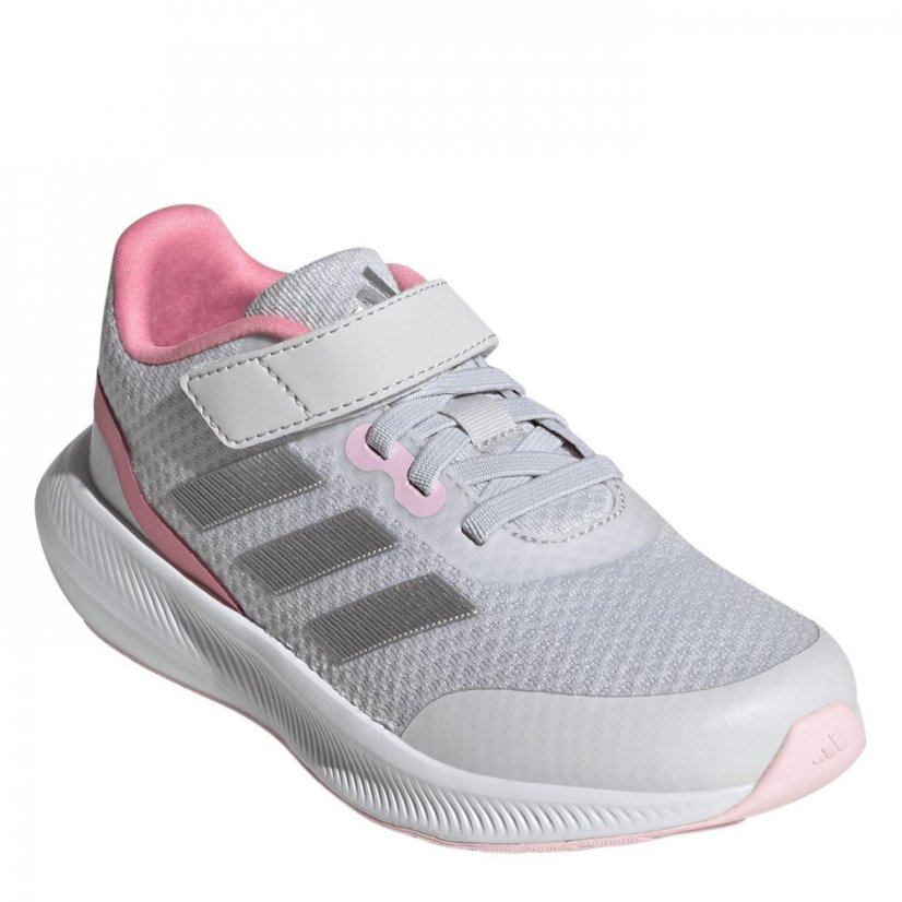 adidas Run Falcon 3 Children Girls Running Shoes Grey/Pink