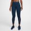 Nike Pro Women's Mid-Rise Mesh-Panelled Leggings Armory Navy