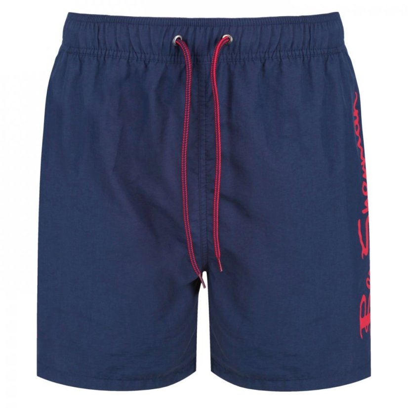 Ben Sherman Boulder Swim Shorts Navy/Red