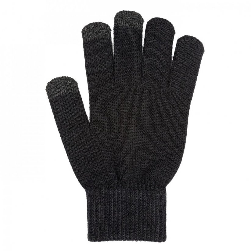 Lonsdale Knitted Gloves Mens Black