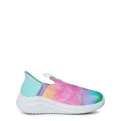 Skechers Slip-Ins Stretch Fit Multi Print Kn Slip On Trainers Girls Multi