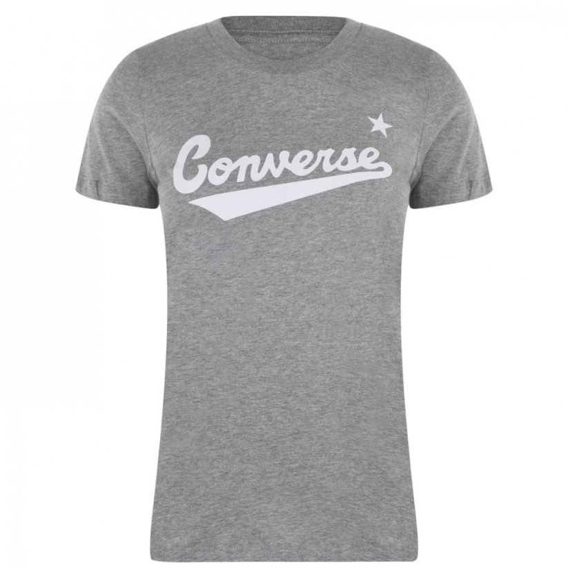 Converse Nova Logo dámske tričko Grey Heather