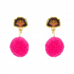 Disney Encanto Pink Pom Pom Dangle Earrings Pink