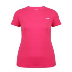Slazenger Crew Neck Tee Womens Brt Pink