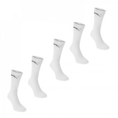 Slazenger 5 Pack Crew Socks Junior White