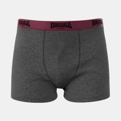 Lonsdale 2 Pack Boxer pánské šortky Rust/Charcoal