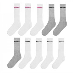 Donnay 10 Pack Crew Socks Children White