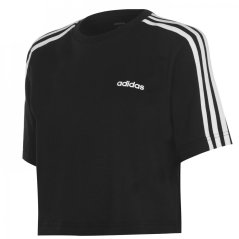 adidas 3S Crop dámske tričko Black/White