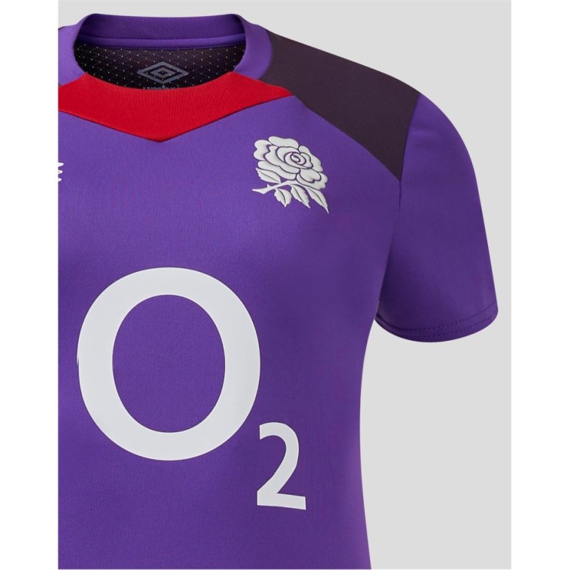 Umbro England Rugby Gym Training Top 2024 Womens Violet/Red