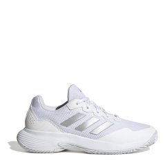 adidas Gamecourt 2.0 Tennis Shoes Womens White/Silver
