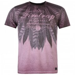 Firetrap Blackseal Feather Overdye T Shirt vel. S