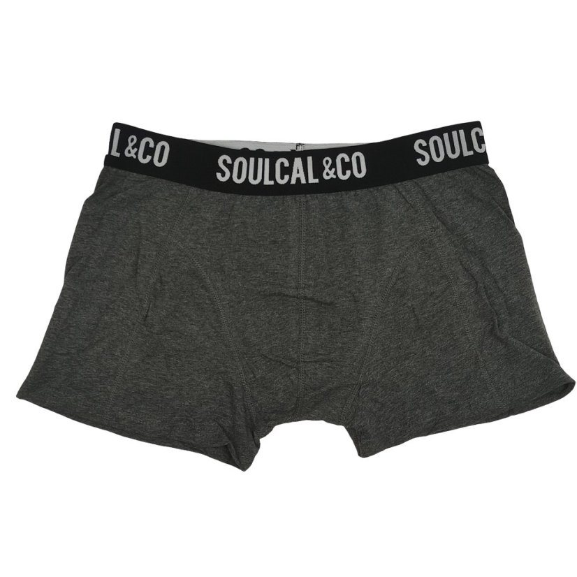 SoulCal 2 Pack Boxers Charc/GreyAOP