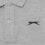 Slazenger Plain Polo Shirt Junior Grey Marl