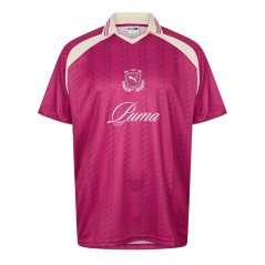 Puma Football Jersey T-Shirt Mens/Unisex Magenta