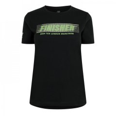 New Balance Women's NB Finisher London Edition Short-Sleeve Performance Running Top Black/Green