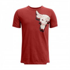 Under Armour Project Rock T Shirt Junior Boys Red/Black