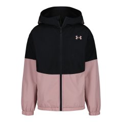 Under Armour Zip Up Windbreaker Juniors Black/Pink
