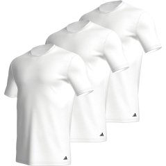 adidas Mens Short Sleeve Performance 3 Pack Gym Top White