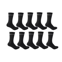 Donnay 10 Pack Crew Socks 12+ Black