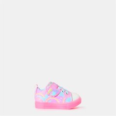 Skechers Kids' Twinkle Ice Canvas Trainers Pink
