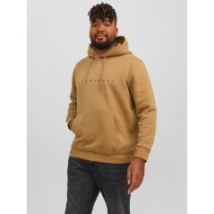 Jack and Jones Estar Hoodie Mens Plus Size Otter