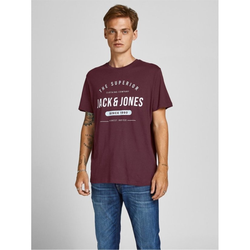 Jack and Jones 5-Pack Short Sleeve pánské tričko White/Grey/Burgundy/Khaki/Navy