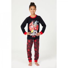 Character Mouse Girls Family Disney Halloween Pyjamas Black/Red