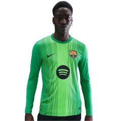 Nike Barcelona Long Sleeve Goalkeeper Shirt 2025 2026 Mens Green